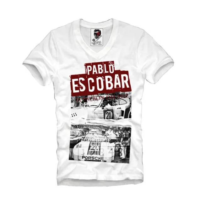 E1Syndicate T-Shirt Collo A V Pablo Scobar El Patron Del Mal 3992