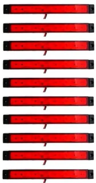 10 X 12V Rot Heck Begrenzungsleuchten 12 SMD LED Lampe Lkw Anhänger Lkw Fahrwerk