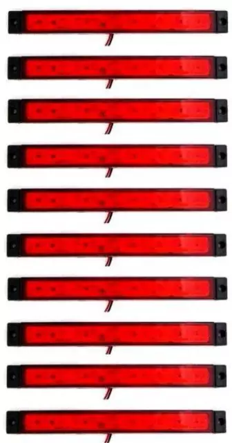 10 X 12V Rot Heck Begrenzungsleuchten 12 SMD LED Lampe Lkw Anhänger Lkw Fahrwerk