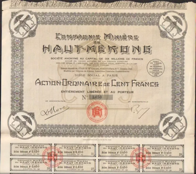 DECO => Compagnie Minière du HAUT-MEKONG (INDOCHINE) (S)
