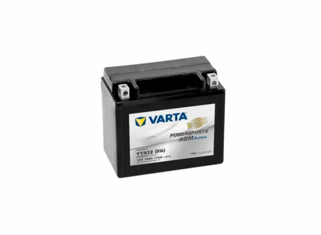 Batterie Moto Varta Agm Active Ytx12(Fa) 12V 10Ah 170A