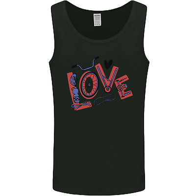 Love Cycling Funny Bicycle Bike Mens Vest Tank Top