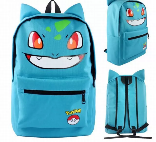 Pokemon Backpack School Library Travel Bag Kids Gaming Anime Cartoon PC AUS