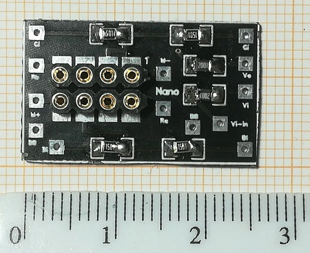 SCHEDA PCB UNIVERSALE Nano SMD Decoder DCC presa Nem 652 - ogni Loco DC ...