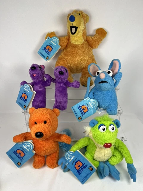 RARE SET JIM Henson Bear In The Big Blue House Plush Toy Ojo Pip Pop ...