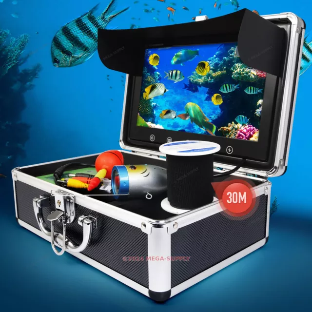 10" Caméra Vidéo de Pêche Sous-marine Fish Finder Câble IR Vision Nocturne 30M