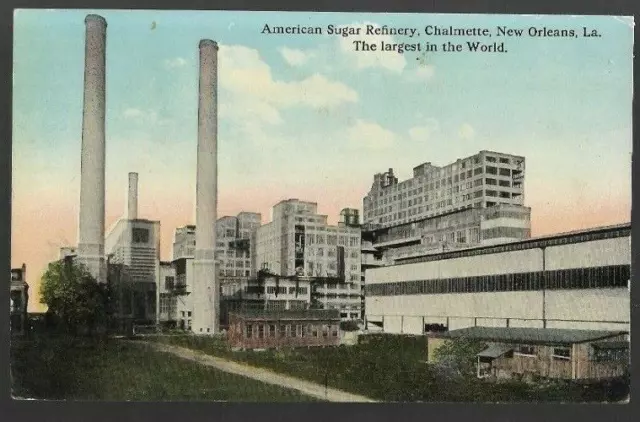 pk76466:Postcard-Vintage American Sugar Refinery,Chalmette,New Orleans,Louisiana