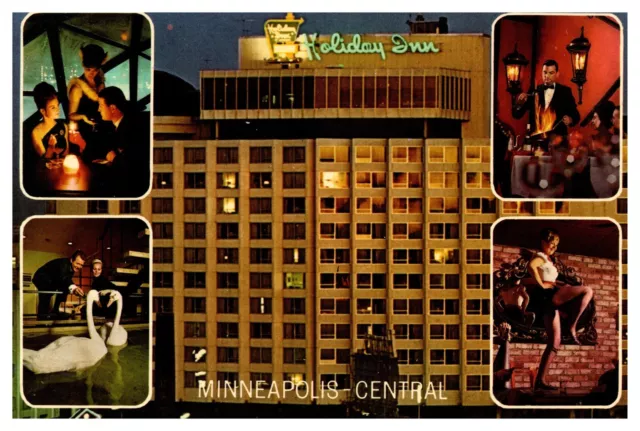 Holiday Inn Central Downtown Minneapolis Mi Multi View UNP Chrome Postcard