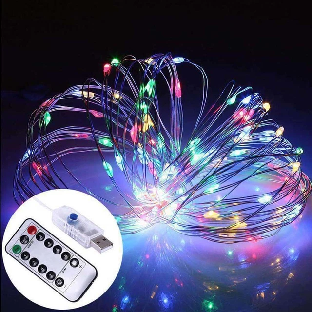 5-20M 50/100/200LED Copper Wire Party USB Twinkle LED String Fairy Lights Remote