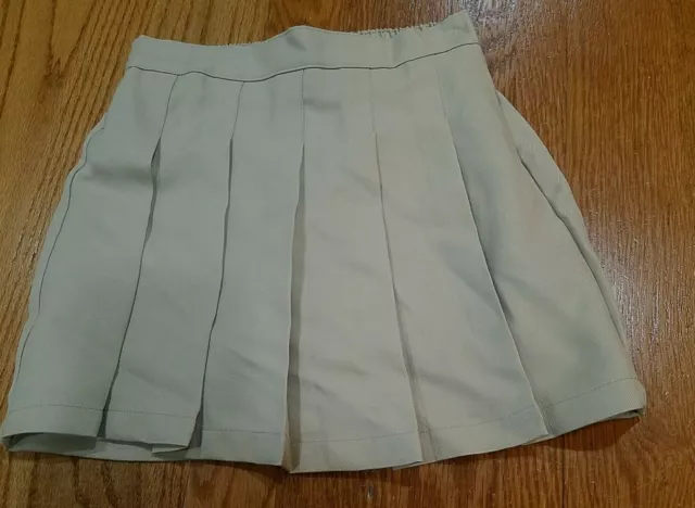 IZOD Approved School Uniform Pleat Skort, 4 5 6 6 x 7 8 10 12 14 16  Khaki