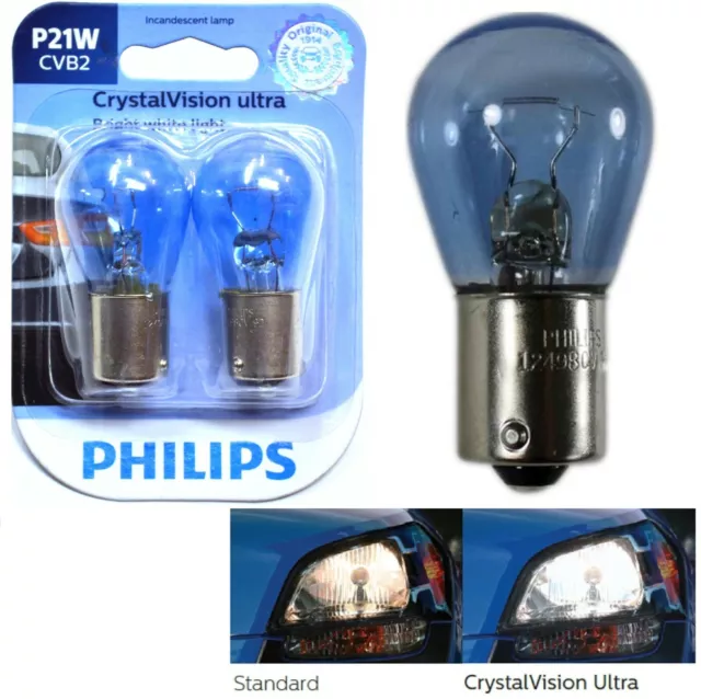 Philips Kristall Vision Ultra Licht P21W 21W Zwei Birnen Rückfahr Lager Lampe