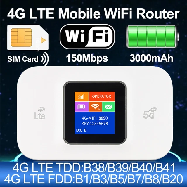 PORTABLE UNLOCKED 4G LTE Wifi Router Mobile Broadband Wireless Modem