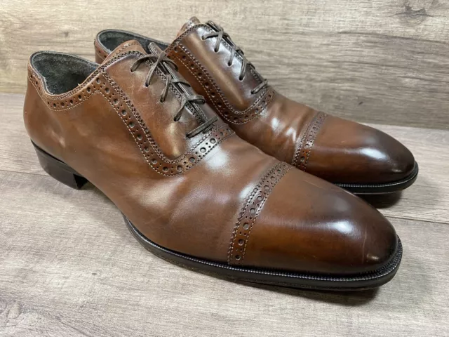 To Boot New York Burnished Brown Leather Dress Shoes Mens Size 13