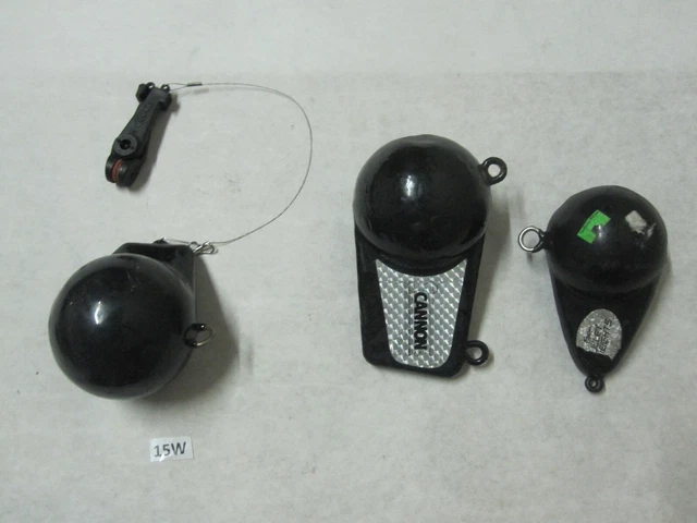 3 QTY Downrigger Trolling Flash Weight Black (Cannon 8lb) & 7-1/1lb & 4lb