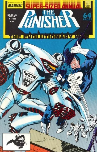 Punisher #1 Annual 1988 Marvel Comics Direct Edition Stock Photo VF/NM