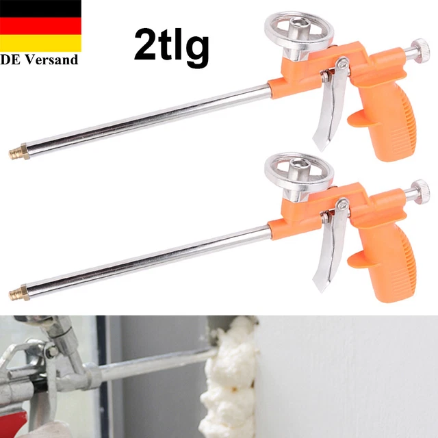2 x Pistola de espuma de PU Pistola de espuma de construcción Pistola Espuma de construcción Metal DHL