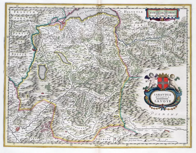 Reproduction carte ancienne - Duché de Savoie 1663