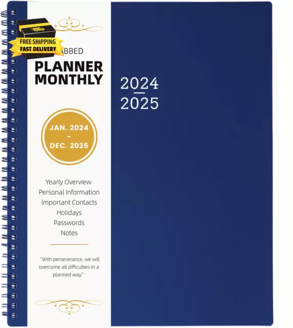 MONTHLY PLANNER 20242025 24 Months Planner, 9'' X 11'', JAN. 2024