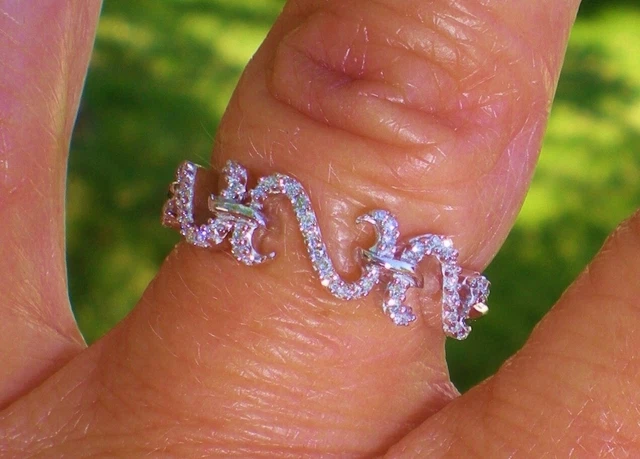 Jane Seymour 14K White Gold 1/8ct Open Hearts Trio Diamond Ring  KAY  💎   JARED
