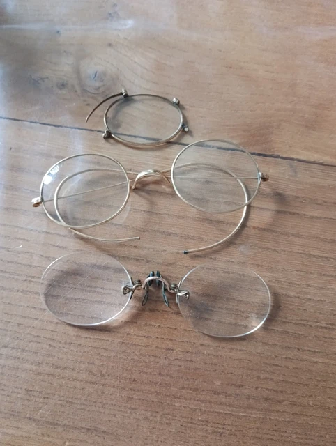 Lunettes anciennes or dans lunettes vintage