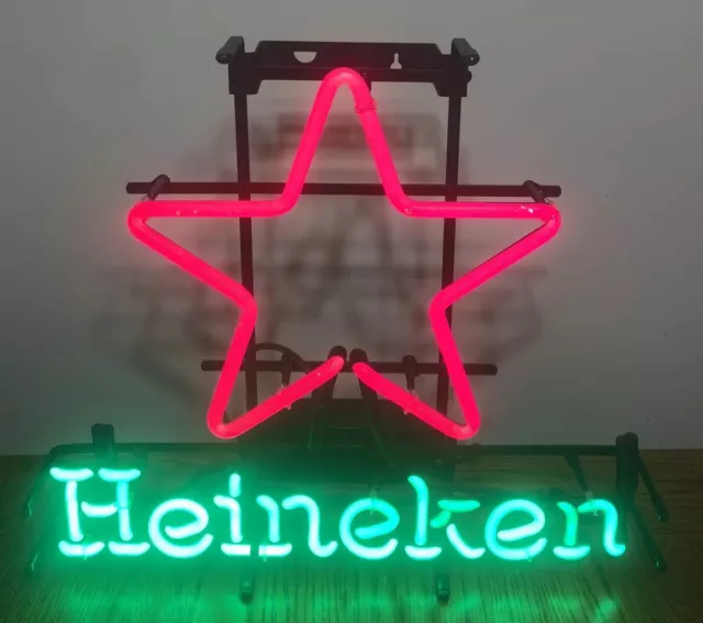 Vintage Original Rare 21” Heineken Beer Star Neon Sign