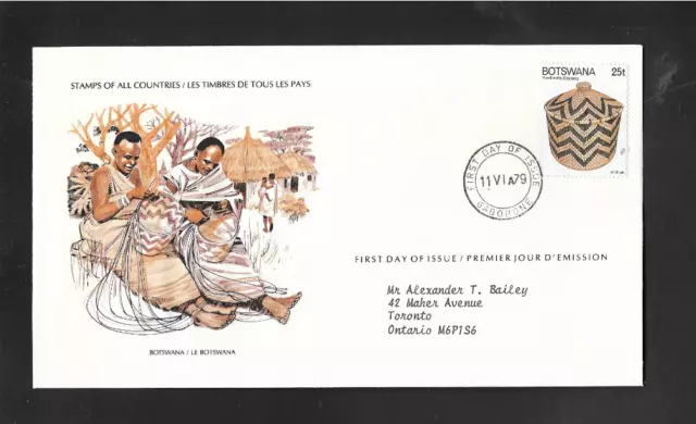 Botswana First Day Cover,  Stamps Of All Countries,  1979