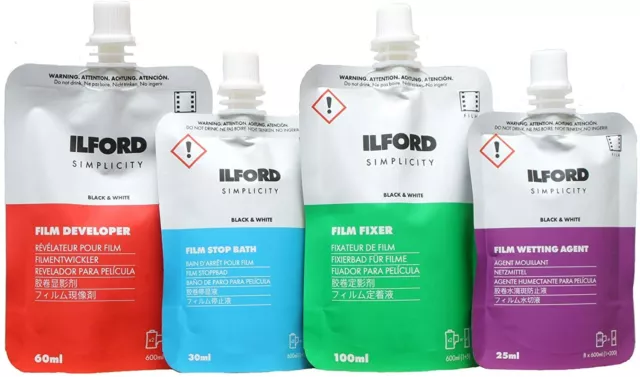 Ilford Simplicity Black & White Film Developing Processing Kit  - Free Post