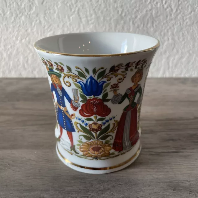 Vintage German Coffee Cup Mug MS Qualitatsphorzellan Handdekoriert Bavarian Man