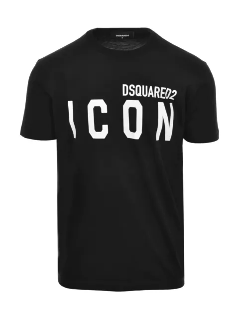 ✅ DSQUARED T-shirt uomo tshirt Taglia S-M-L-XL-XXL colore nero logo ICON