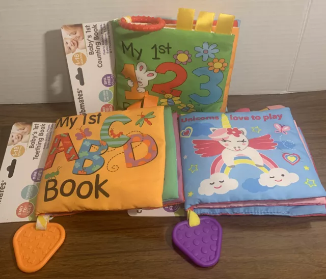 Lot #3 Cribmates Baby's 1st Book 1.2.3 and ABCD and Love To Play