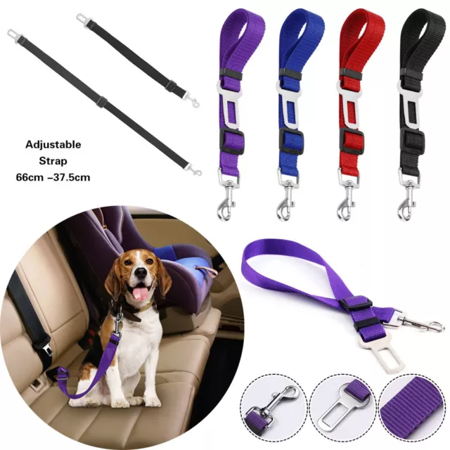Pet Dog Car Seat Belt Adjustable Travel Safety Harnesses Lead Restraint Strap