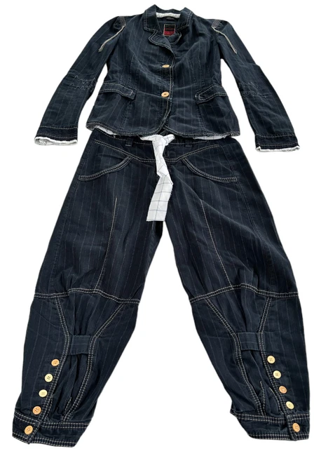 Ensemble Veste Pantalon Pellessimo En Cuir Agneau - Taille 38, Noir - Neuf Sans étiquettes