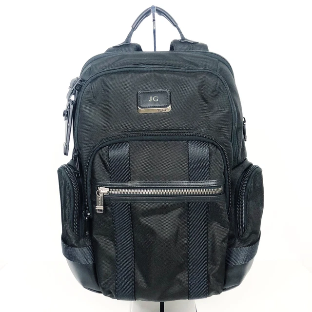 TUMI Alpha Bravo Nathan Backpack Expandable Laptop Business Bag Black
