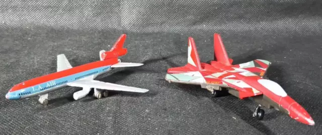 . Matchbox Sky Busters Boeing F-15 Eagle Jet Red Diecast Variant DC-10 Lot