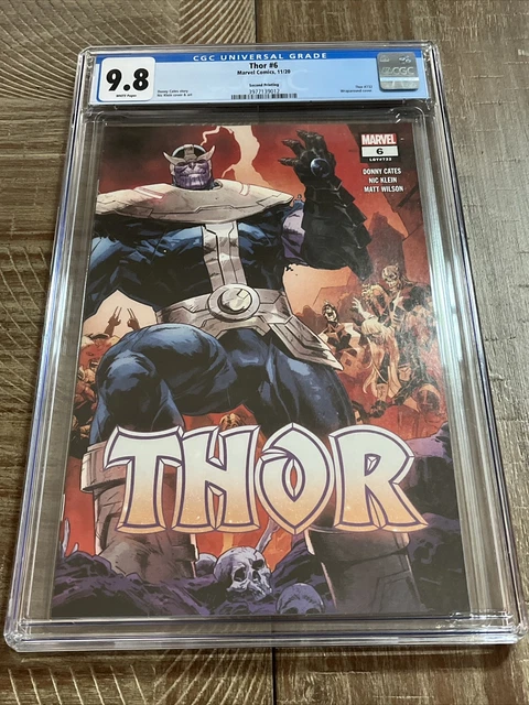 Thor 6 2nd print CGC 9.8 Infinity Hammer Thanos Death Notes Marvel Zombies