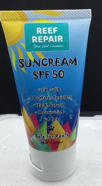 Reef Repair Sunscreen SPF 50 All Natural Water Resistant 1.7 oz exp 01/2025 New