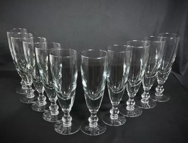 Ancien XXème très belle ensemble de 10 grand (24cm) verres à pied en cristal