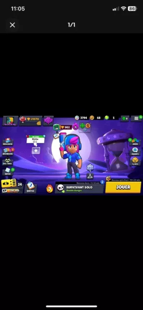 Compte Brawl Stars Rare Shelly Stars