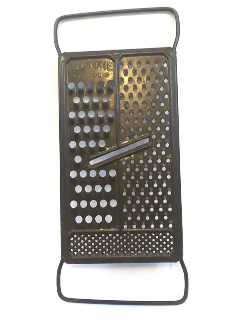 Vintage Flat Metal Antique Cheese Vegetable Grater Ekco USA