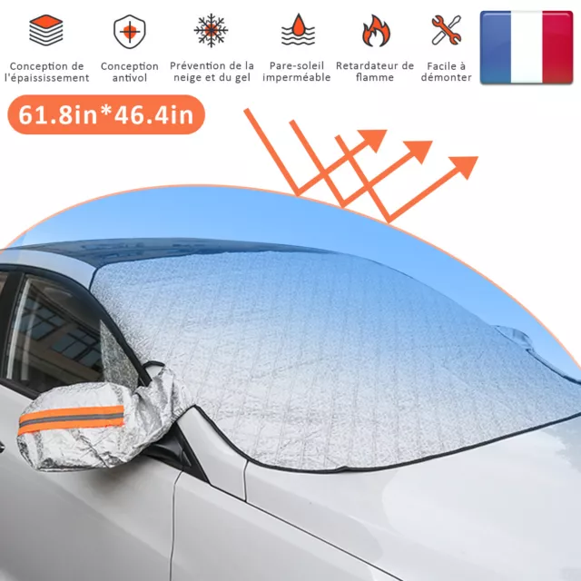 Magnetic Car Windscreen Frost Ice Snow Protector Cover & Wing Mirror Sun Shield