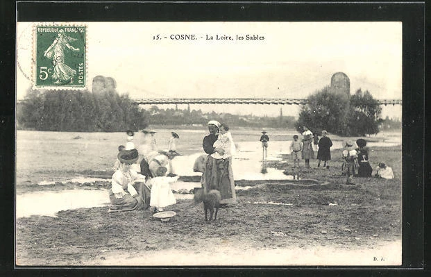CPA Cosne, La Loire, les Sables 1908