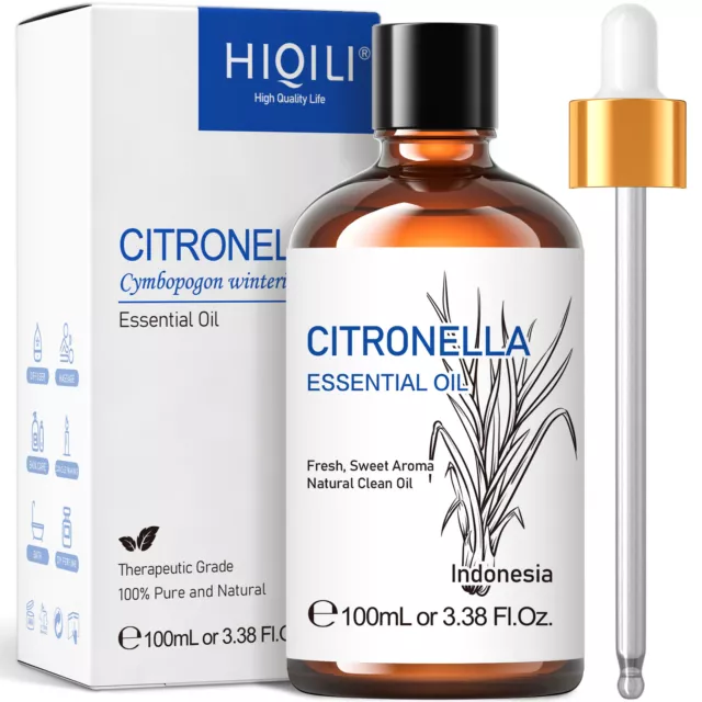 100ml Citronella Essential Oil Pure Natural Diffuser Oil Strong Aroma Spray Skin