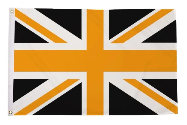 Cortina ataúd Union Jack negra y dorada bandera nacional con envío rápido