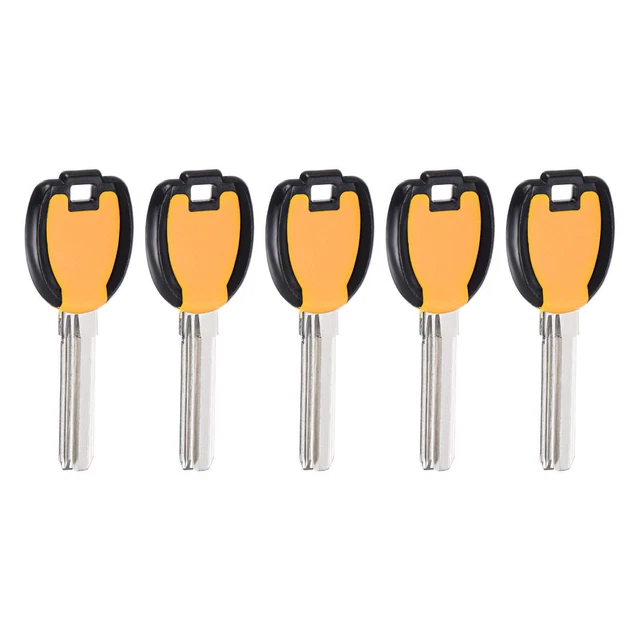 Key Blank, 34mm Length 2 Slot Brass New Uncut Replacement Tool 5 Pcs