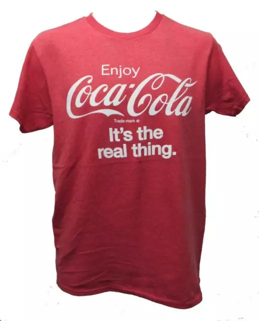 New Coca Cola Enjoy Coke It's the Real Thing Mens Sizes S-M-L-XL Red Shirt