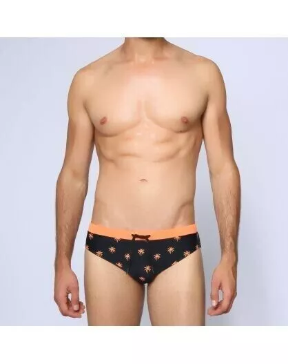 maillot slip de bain SUNDEK  modèle wisconsin noir/orange taille XL neuf