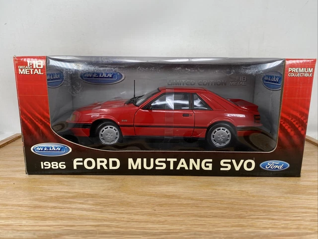 Welly 1986 Ford Mustang SVO 1/18 – Modèle Occasion