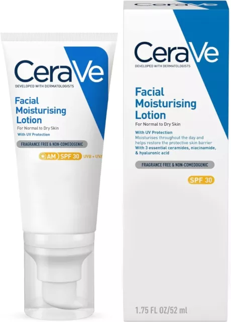 CeraVe Crema Viso Idratante SPF30 24 Ore Con Acido Ialuronico 52 ml