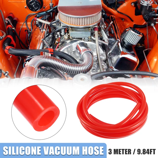 8mm ID 9.84ft Car Silicone Vacuum Hose Pipe Water Air Boost Line Tube Red