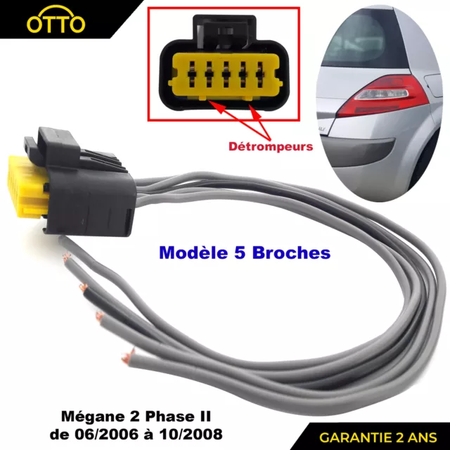 Connecteur - Fiche avec faisceau pour feux arriere RENAULT MEGANE II PHASE 2